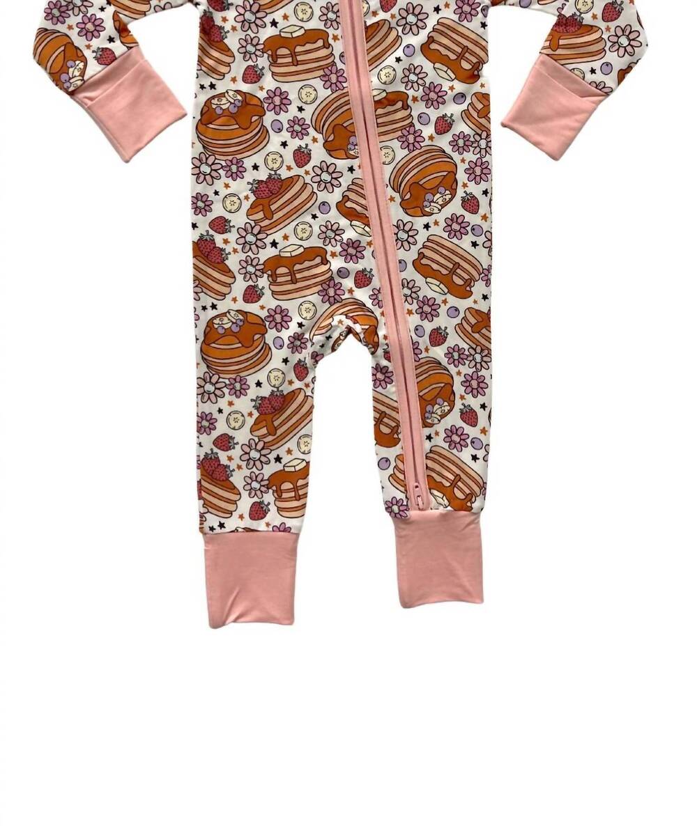 NEW IN MY JAMMERS girls pancake zipper romper in pink